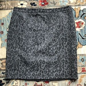 Loft Leopard Print Skirt Black Gray. Last chance before donating.
